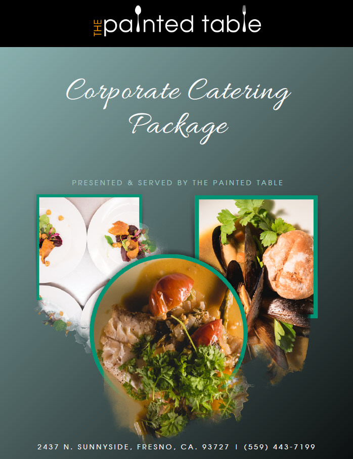 Sample corporate catering package cover