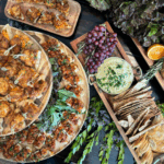 Appetizer favorites including chicken & waffle, bruschetta, and house-made crackers