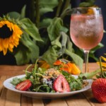 Fresh strawberry salad prepared by The Painted Table