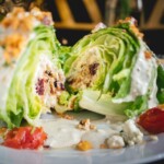 Classic wedge salad with blue cheese dressing prepared by The Painted Table