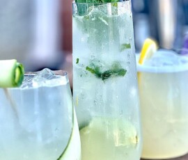 Refreshing signature cocktails as part of The Painted Table's tailored bar service