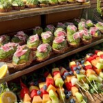 Brunch foods on display from an event