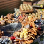 mini pancakes and french toast from a catered brunch event
